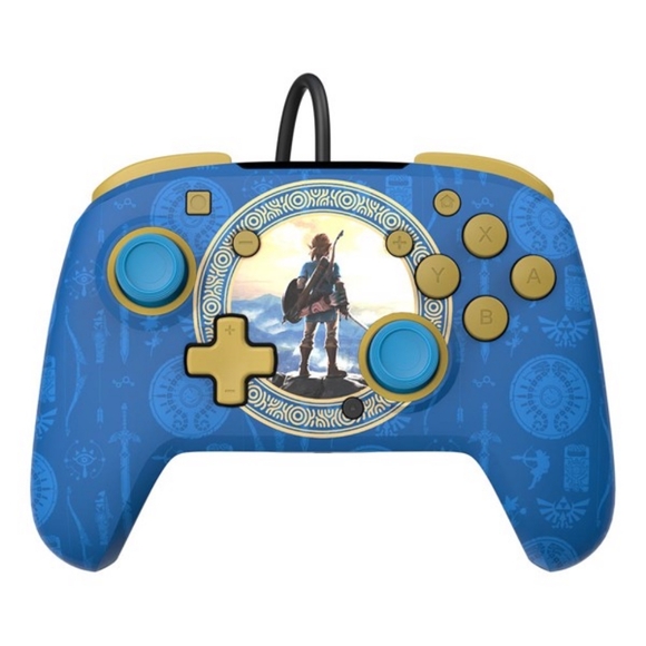 The Legend of Zelda Nintendo Switch PDP Hyrule Blue Rematch Wired Controller - Picture 5 of 10